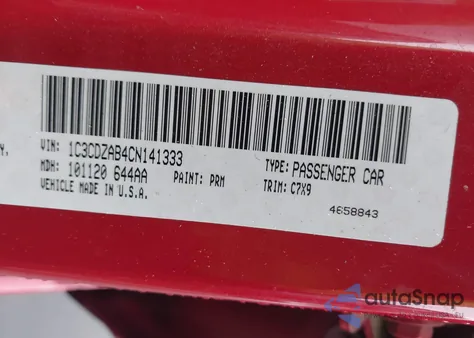 2012 Dodge Avenger Se z USA, uszkodzony, nr VIN 1C3CDZAB4CN141333